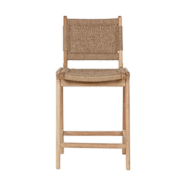 Vinay Jute & Wood Woven Counter Stool - Natural