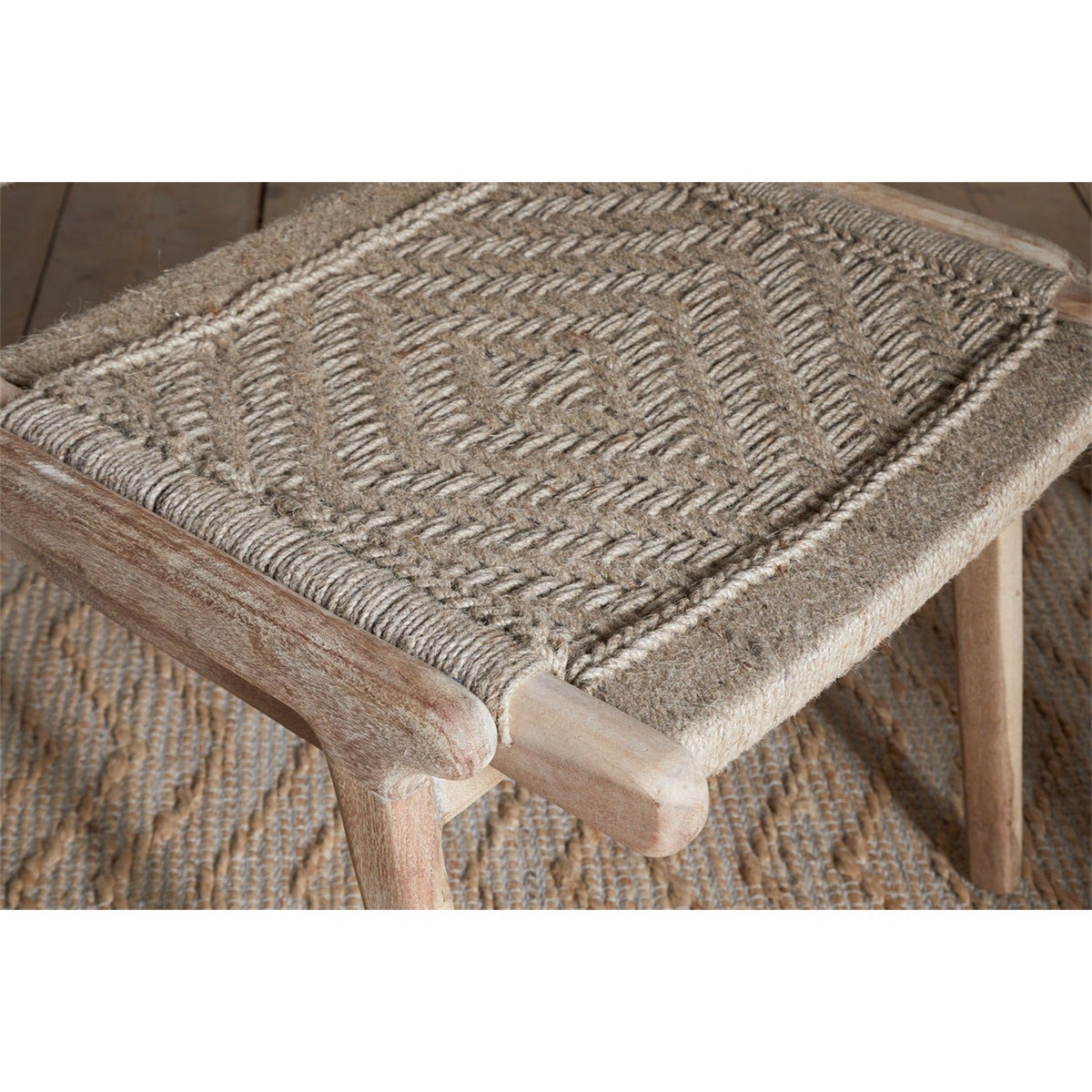 Vinay Woven Jute Armless Dining Chair - Natural