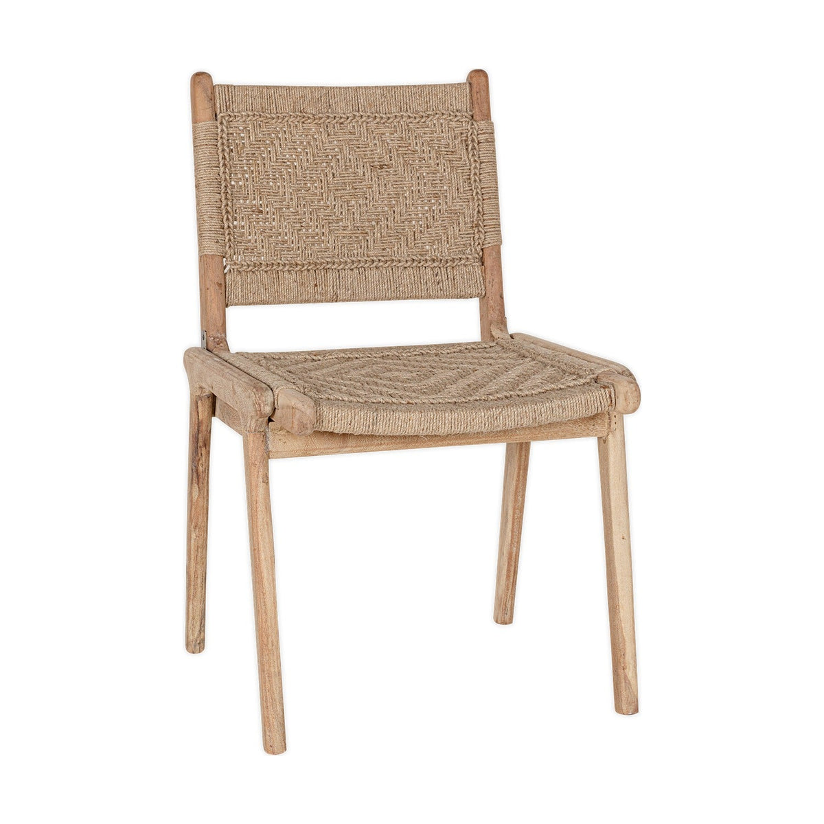 Vinay Woven Jute Armless Dining Chair - Natural