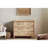 Vivan Grooved Mango Wood Chest of Drawers - Natural
