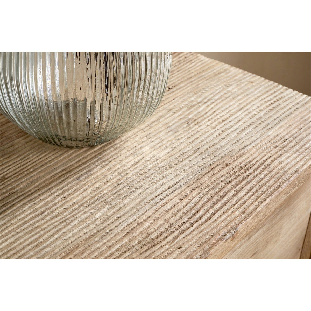 Vivan Grooved Mango Wood Chest of Drawers - Natural