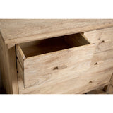 Vivan Grooved Mango Wood Chest of Drawers - Natural