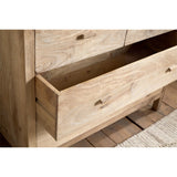 Vivan Grooved Mango Wood Chest of Drawers - Natural