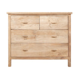 Vivan Grooved Mango Wood Chest of Drawers - Natural