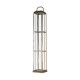 Vemula Small Tall Lantern - Antique Brass