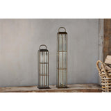 Vemula Small Tall Lantern - Antique Brass