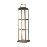 Vemula Large Tall Lantern - Antique Brass