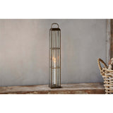 Vemula Large Tall Lantern - Antique Brass
