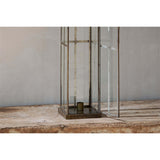 Vemula Large Tall Lantern - Antique Brass