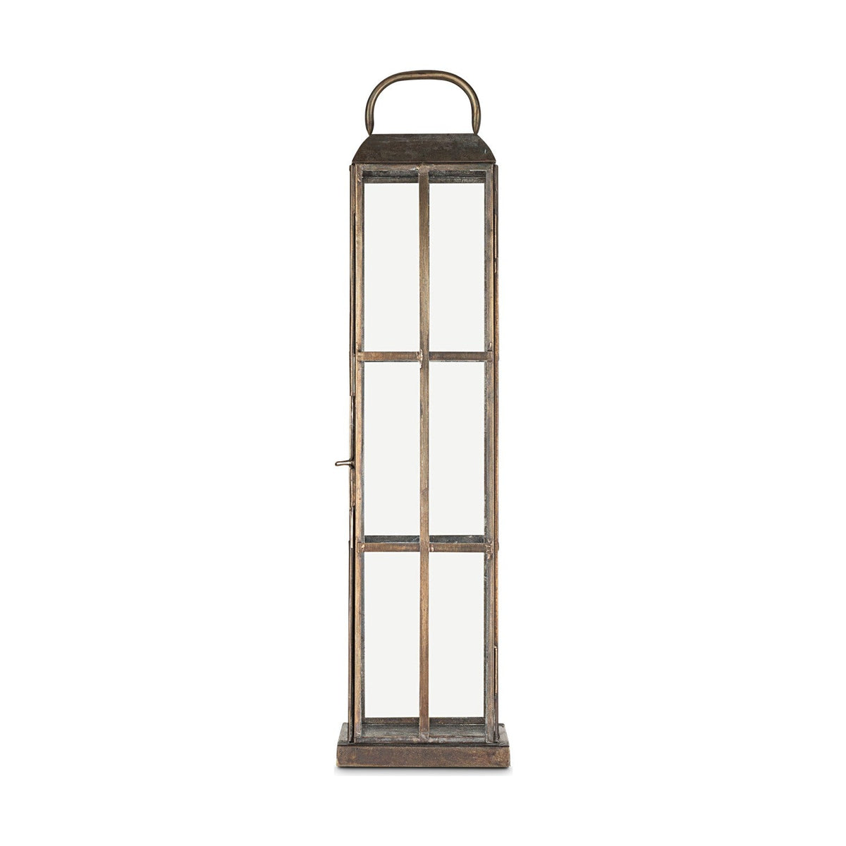 Vemula Large Tall Lantern - Antique Brass