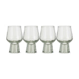 Visla Mouth Blown Wine Glasses - Light Smoke - Set of 4