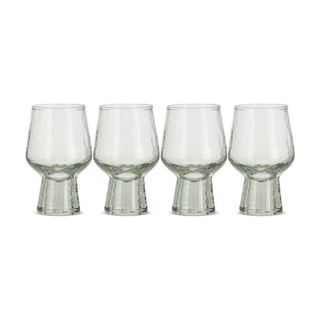 Visla Mouth Blown Wine Glasses - Light Smoke - Set of 4