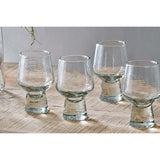 Visla Mouth Blown Wine Glasses - Light Smoke - Set of 4
