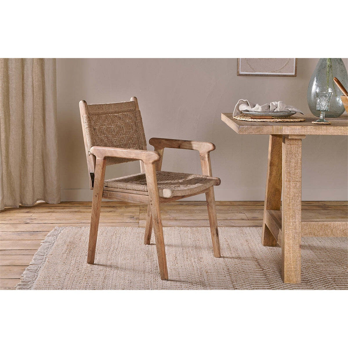 Vinay Woven Jute Dining Chair - Natural