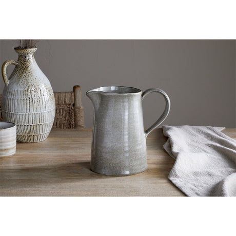 Valinha Large Earthenware Jug - Grey