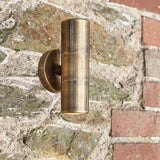 Vitla Up Down Outdoor Wall Light - Antique Brass
