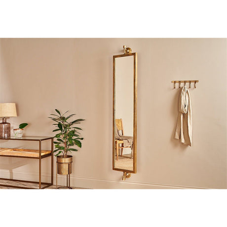 Visala Swivel Full Length Mirror - Antique Brass