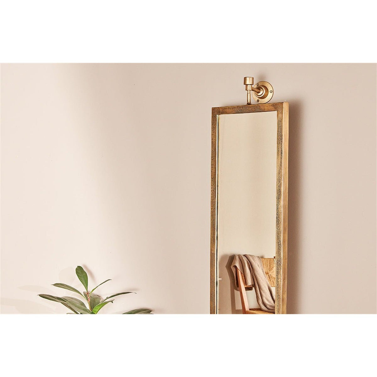 Visala Swivel Full Length Mirror - Antique Brass