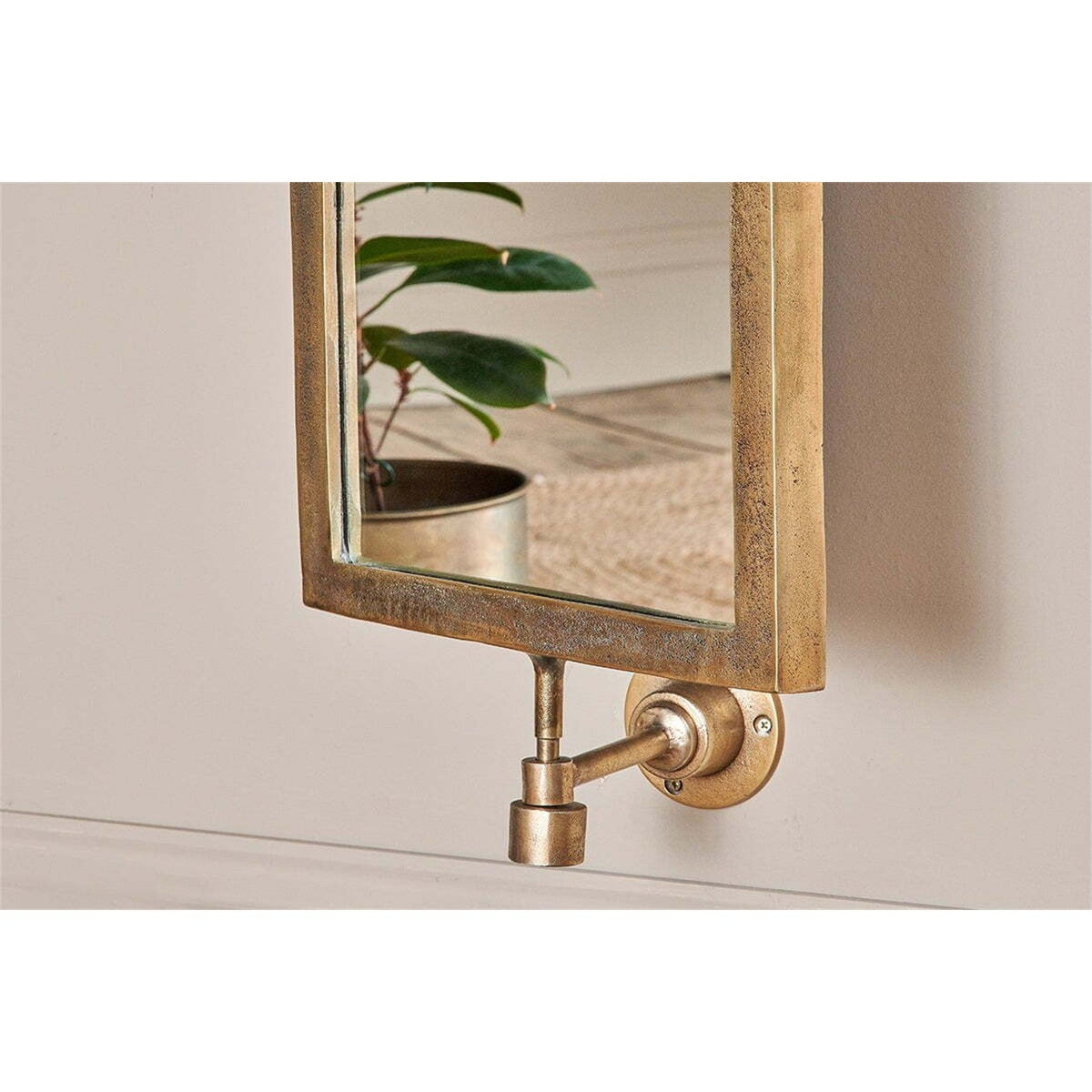 Visala Swivel Full Length Mirror - Antique Brass