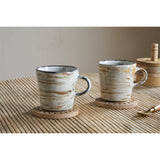Vizo Reactive Glaze Earthenware Mug - Grey - Set of 2