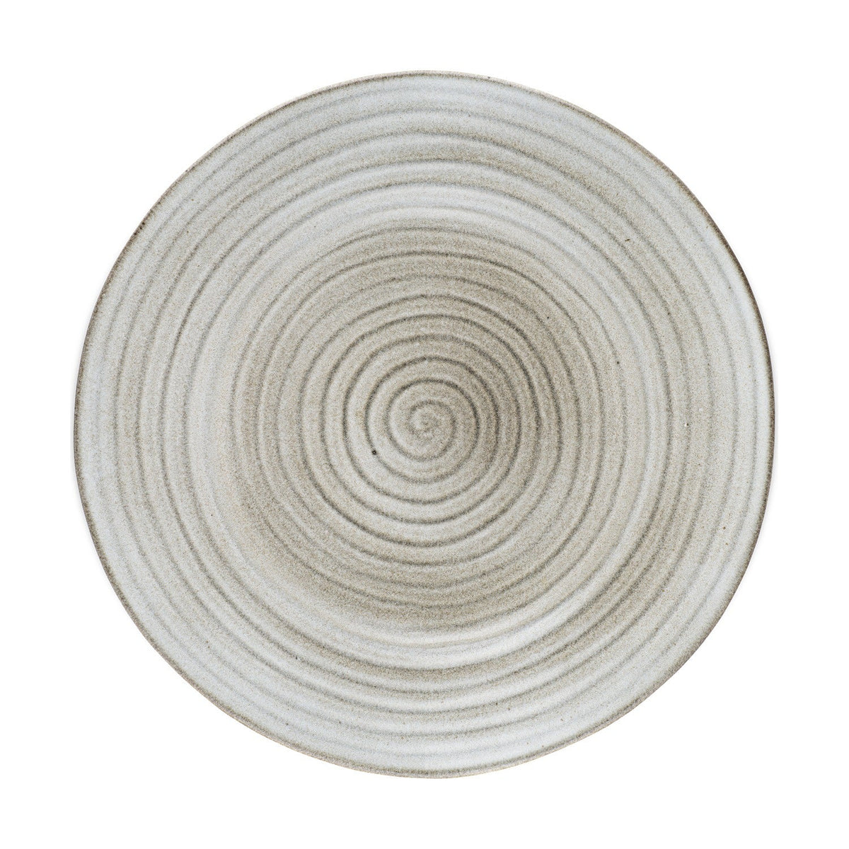 Valinha Earthenware Round Serving Platter - Grey