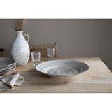 Valinha Earthenware Round Serving Platter - Grey
