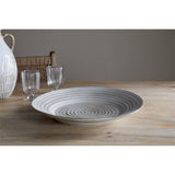 Valinha Earthenware Round Serving Platter - Grey