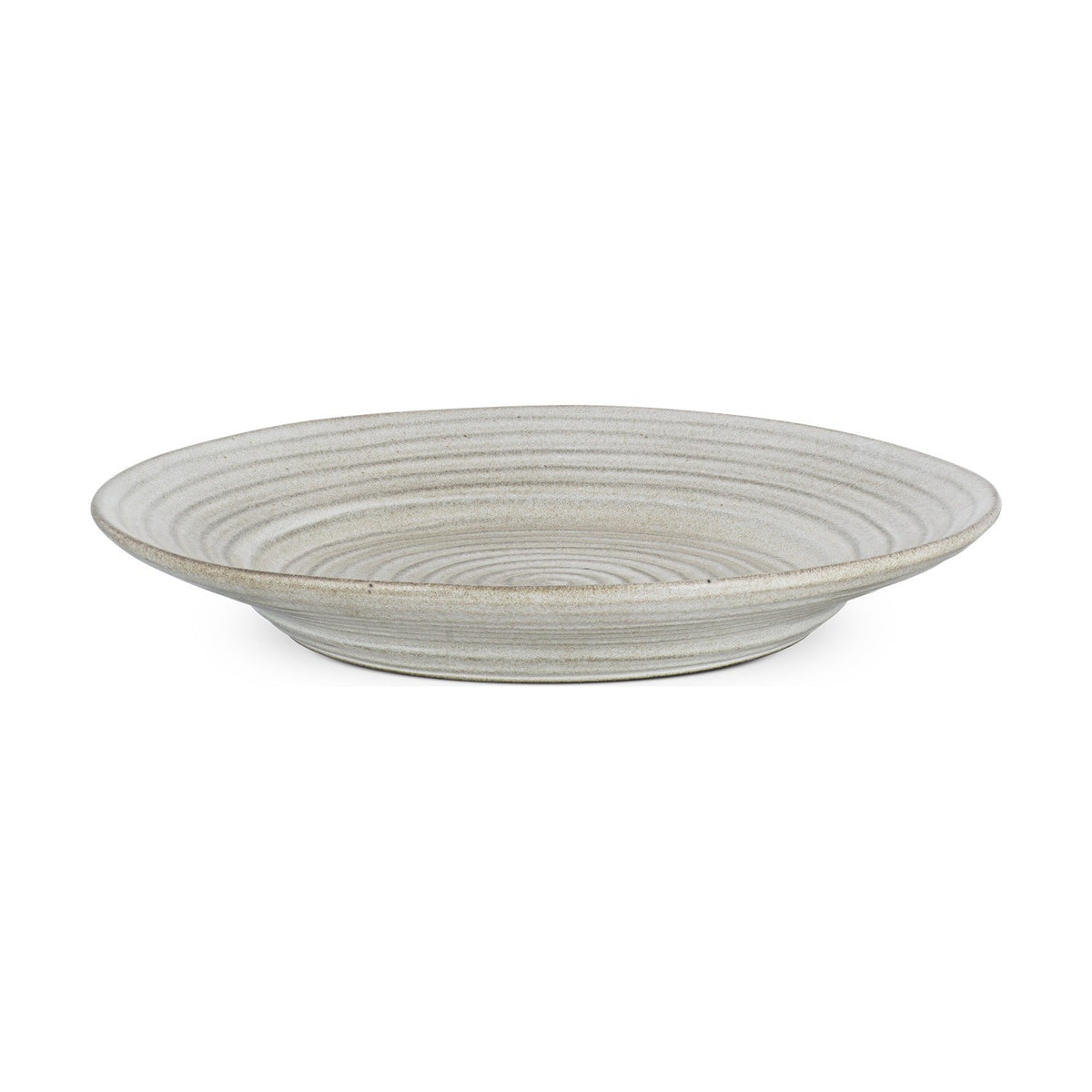 Valinha Earthenware Round Serving Platter - Grey