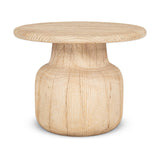 Vivan Grooved Mango Wood Side Table - Natural