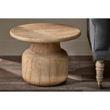 Vivan Grooved Mango Wood Side Table - Natural