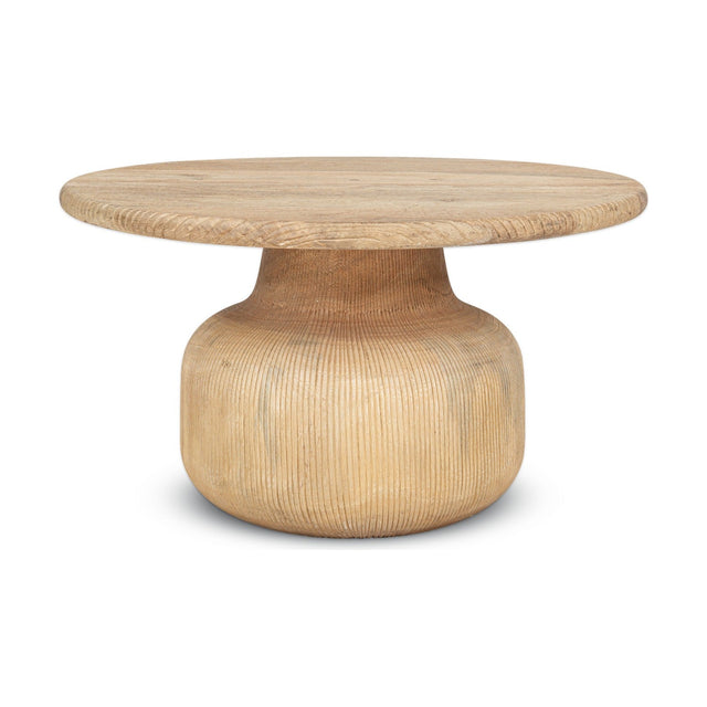 Vivan Grooved Mango Wood Coffee Table - Natural