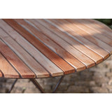 Vivika Round Acacia Garden Dining Table - Natural