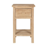 Vivan Grooved Mango Wood Bedside Table - Natural