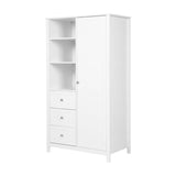Wanderer Kids Wardrobe with 3 Drawers & Shelves - White