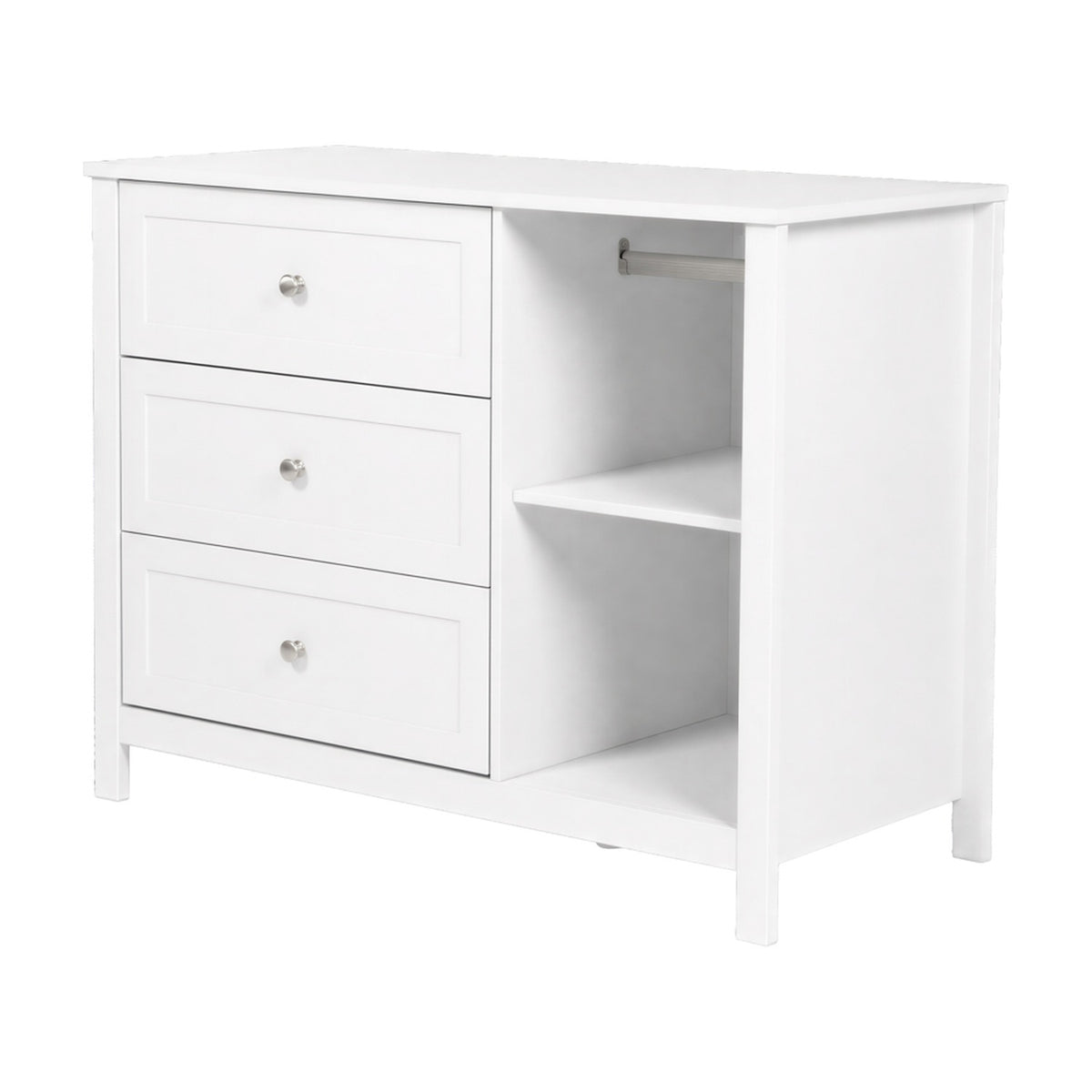 Wanderer Changing Table with Drawers & Removable Top - White