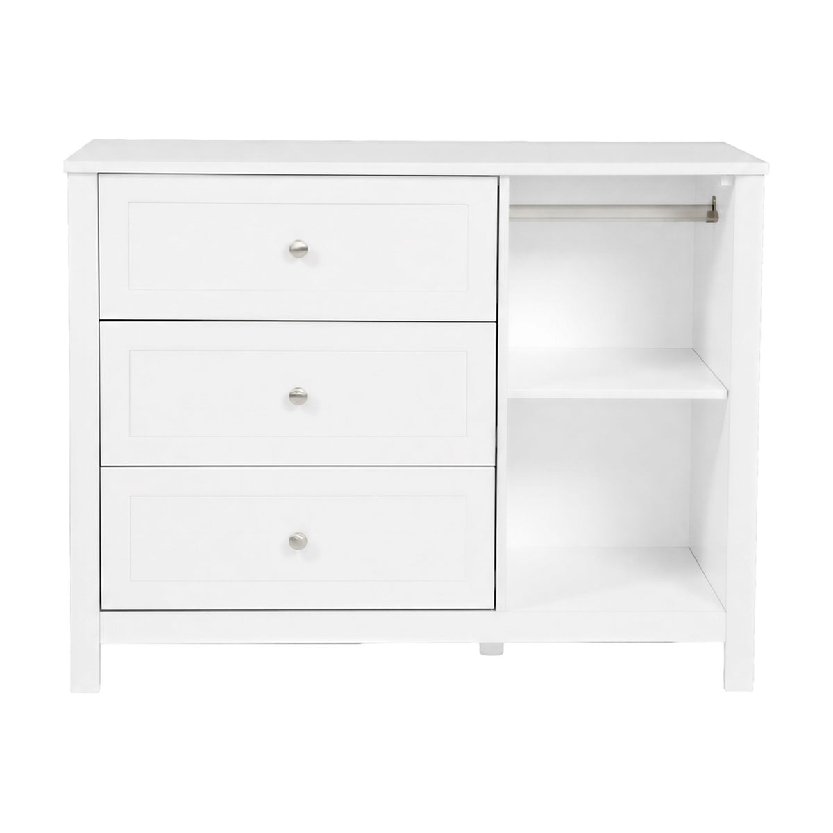Wanderer Changing Table with Drawers & Removable Top - White