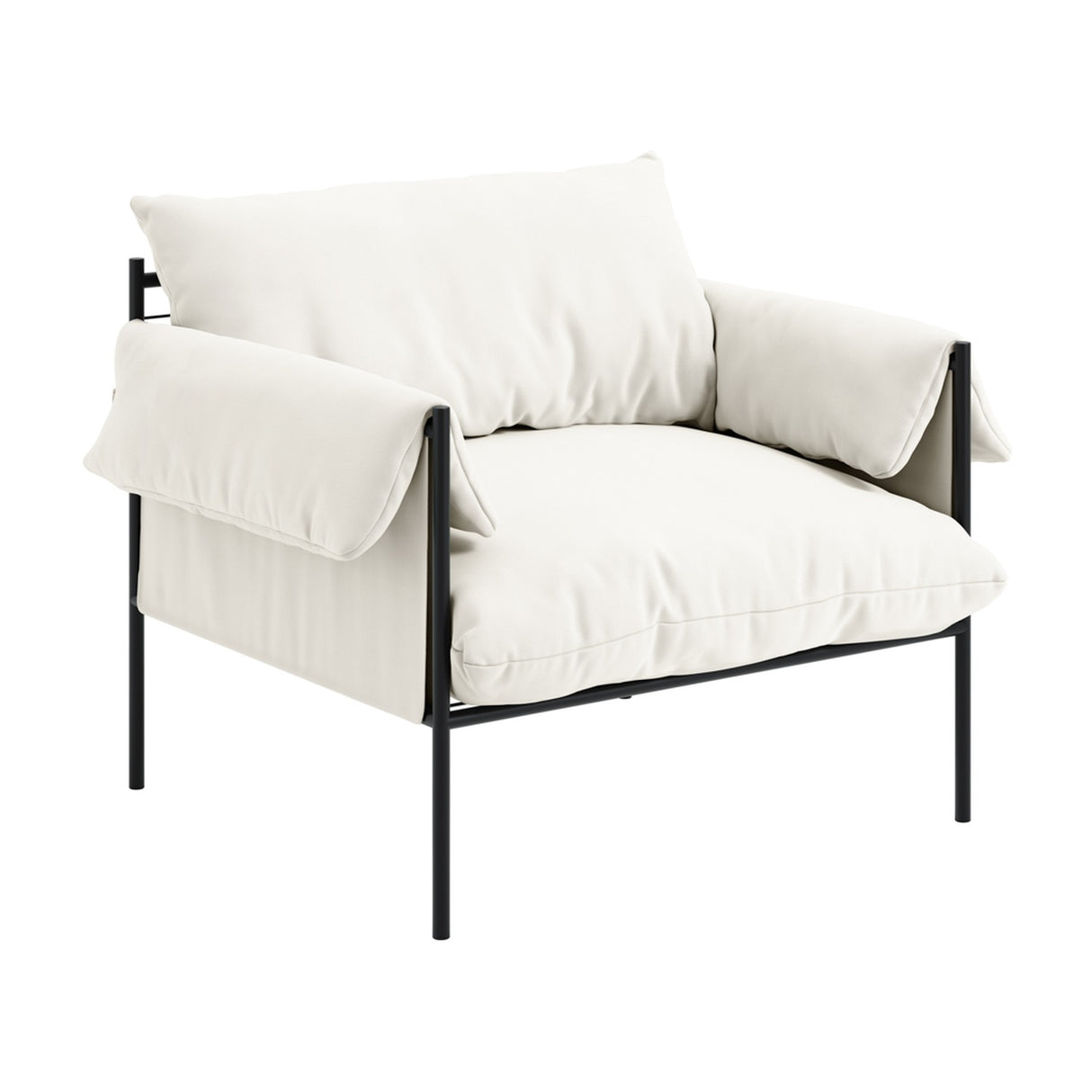 Wardour Accent Chair - White with Black