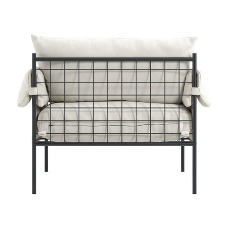 Wardour Accent Chair - White with Black