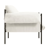 Wardour Accent Chair - White with Black
