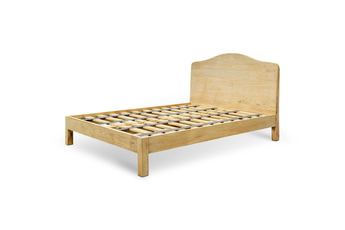 Vivan Super King Grooved Mango Wood Bed Frame - Natural