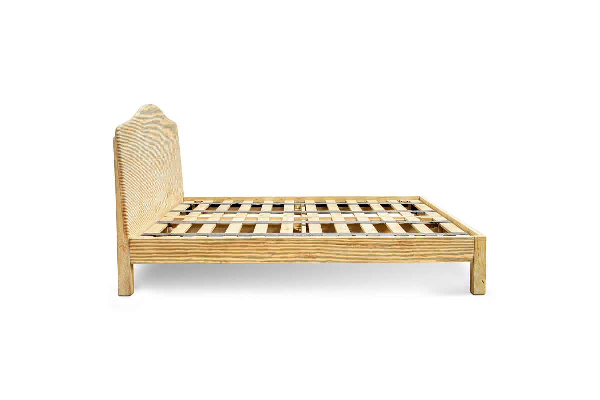 Vivan Super King Grooved Mango Wood Bed Frame - Natural