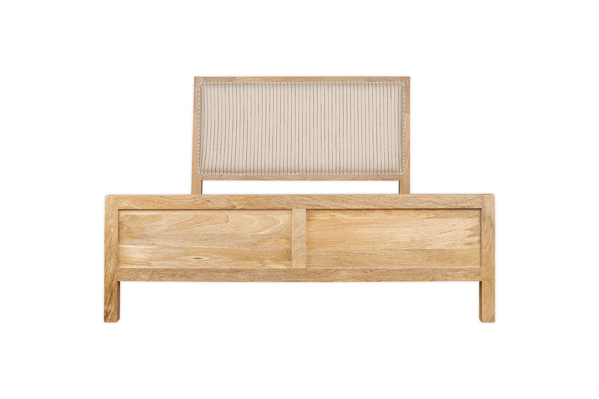 Sanja Super King Striped Bed Frame - Natural