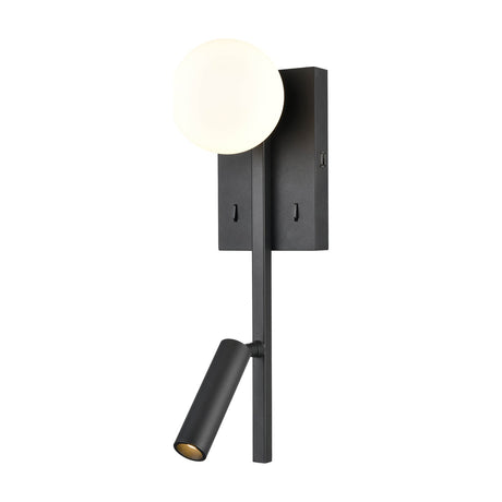 Luca 2 light wall light in black finish