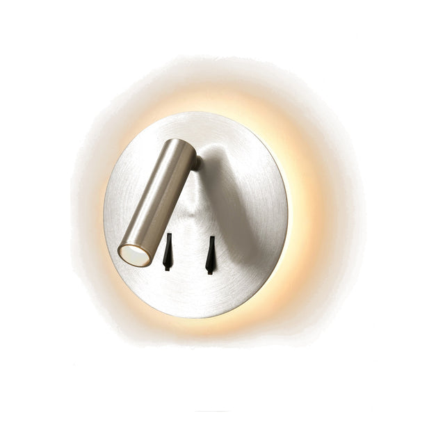 Luca 2 light wall light in satin nickel finish