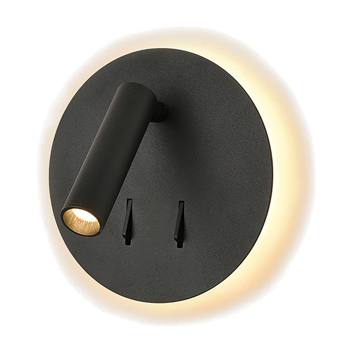 Luca 2 light wall light in black finish