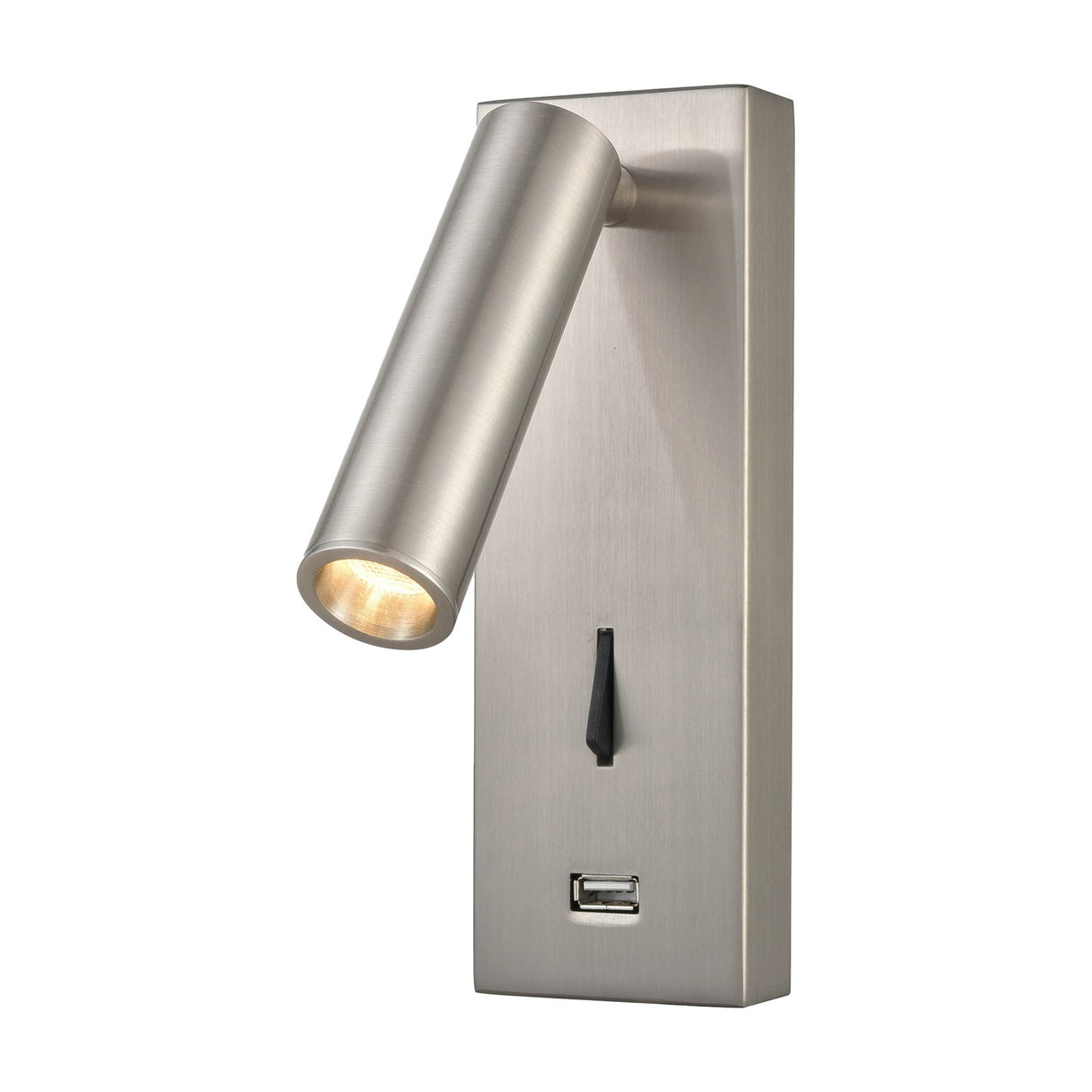 Luca wall light in satin nickel finish
