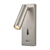 Luca wall light in satin nickel finish