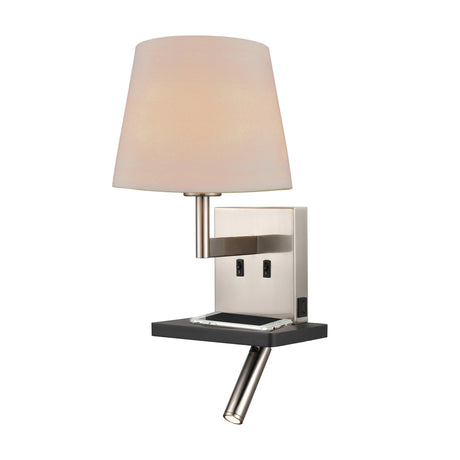 Austen 2 light wall light in satin nickel finish