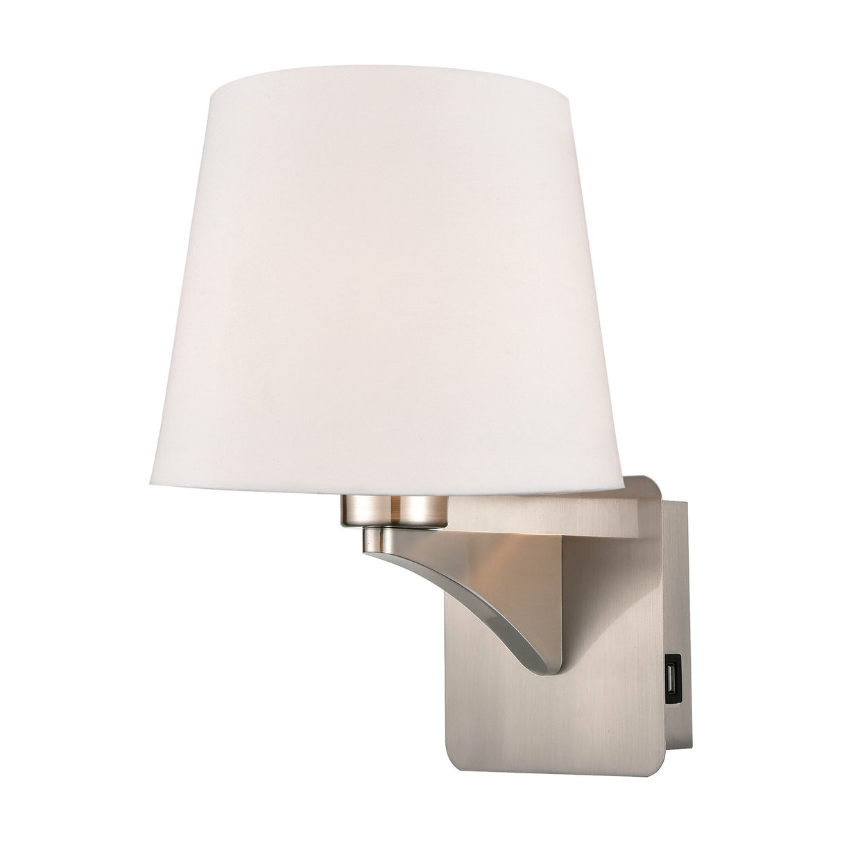 Orwell wall light in satin nickel finish