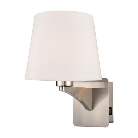 Orwell wall light in satin nickel finish